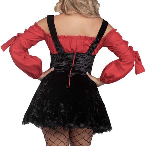 Vixen Pirate Wench Costume Red Womens Size L Halloween Cosplay Dress - Picture 5 of 7